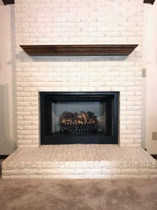 new prefab fireplace with new ventless gas logs in Norfolk, VA