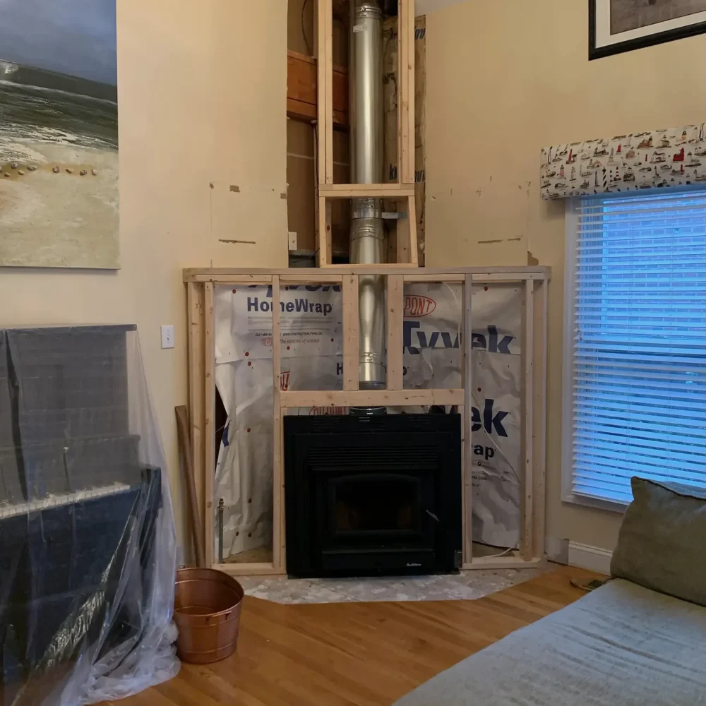 zero clearance wood stove installed in Virginia Beach, VA