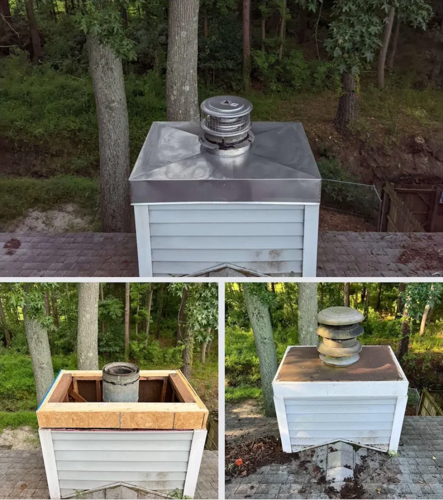 new chimney chase cover in Chesapeake VA