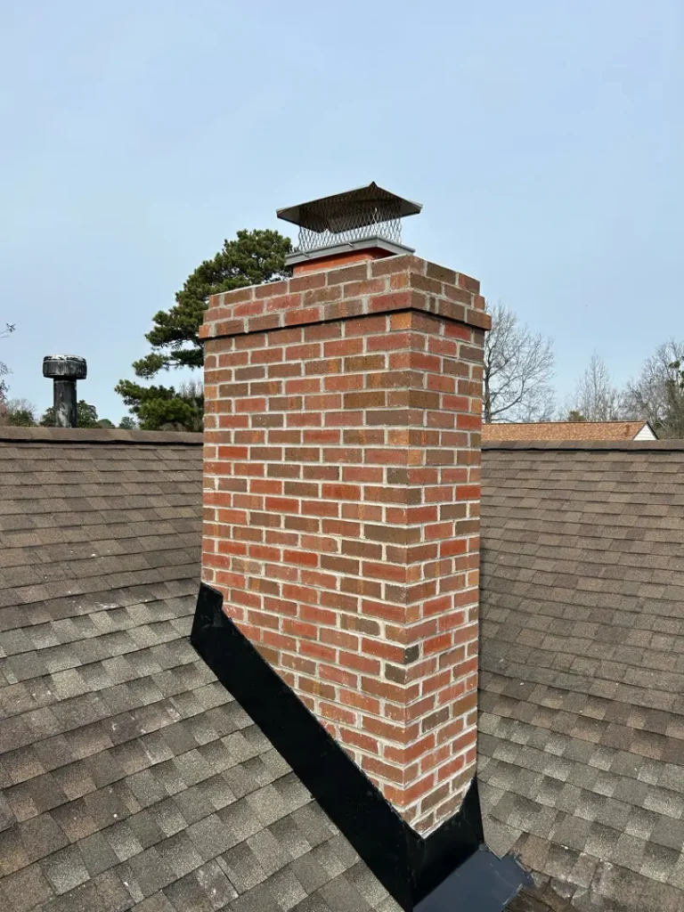 A masonry chimney repair in Virginia Beach, VA.