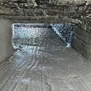 A chimney relining by Premier Chimney and Roofing.