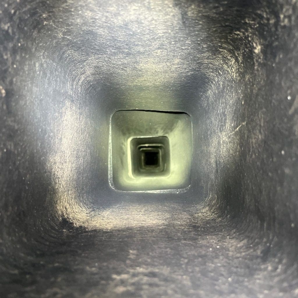 A clean chimney flue after a chimney sweep and creosote removal.
