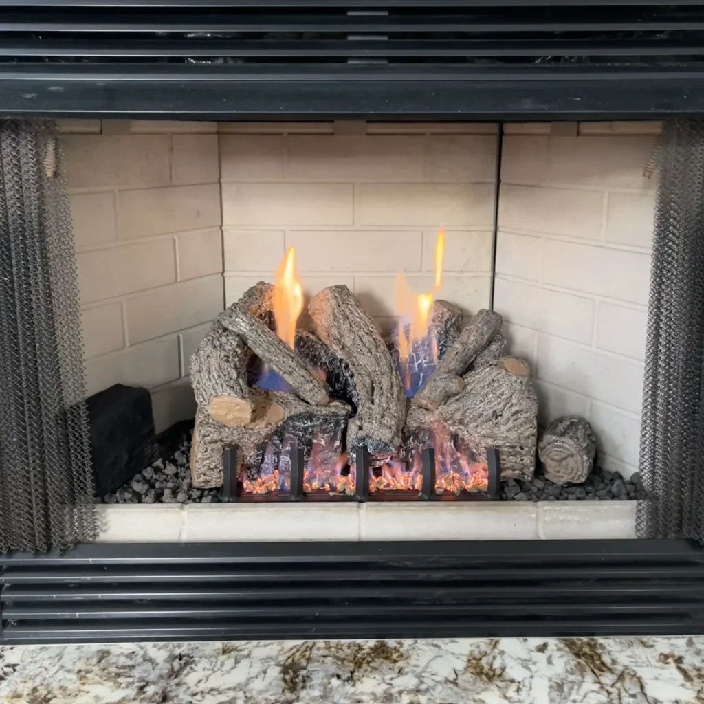 After a gas fireplace repair in Hampton, VA.