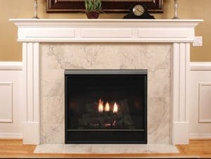 White Mountain Hearth Tahoe Deluxe 36 clean-face direct vent fireplace with modern reflective liner