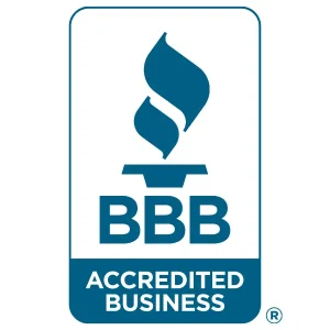 BBB Accredited Business badge for Premier Chimney and Roofing in Virginia Beach
