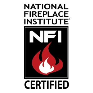 NFI Certified Gas Specialist certification badge from the National Fireplace Institute for Premier Chimney and Roofing in Virginia Beach, VA
